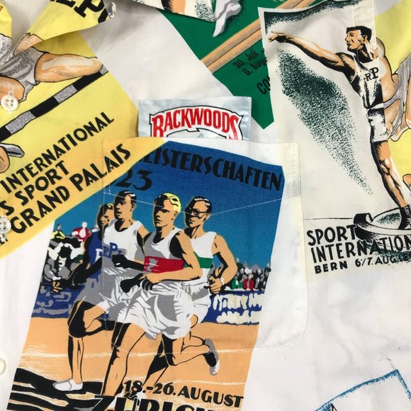 Vintage 1992 Polo Ralph Lauren RLPC Stadium button down shirt size L - Picture 5 of 6